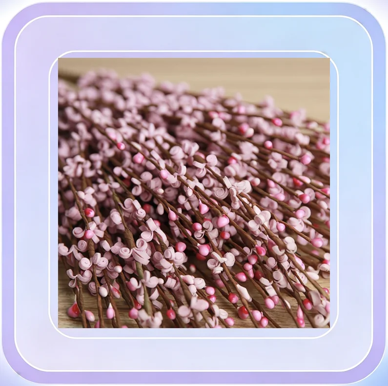 No.159_Light Pink PE Rolled Spring Festival Artificial Flower Bouquet