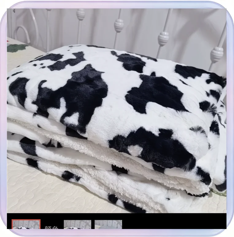 No_235_White Pet Cow Print Crossbody Bag, Portable Polyester Bag for Pets
