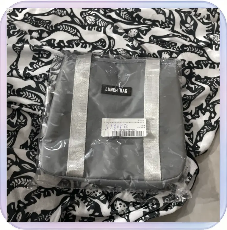 No_277_Large Lunch Box Insulated Tote Bag, Waterproof and Thickened Lunch Bag for Office Workers and Students (Gray)