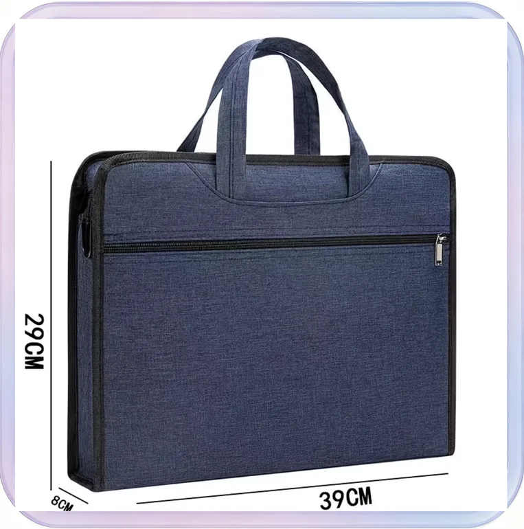 No_282_601 webbing strap blue 15_6 inch new business laptop simple solid color large capacity thickened computer bag