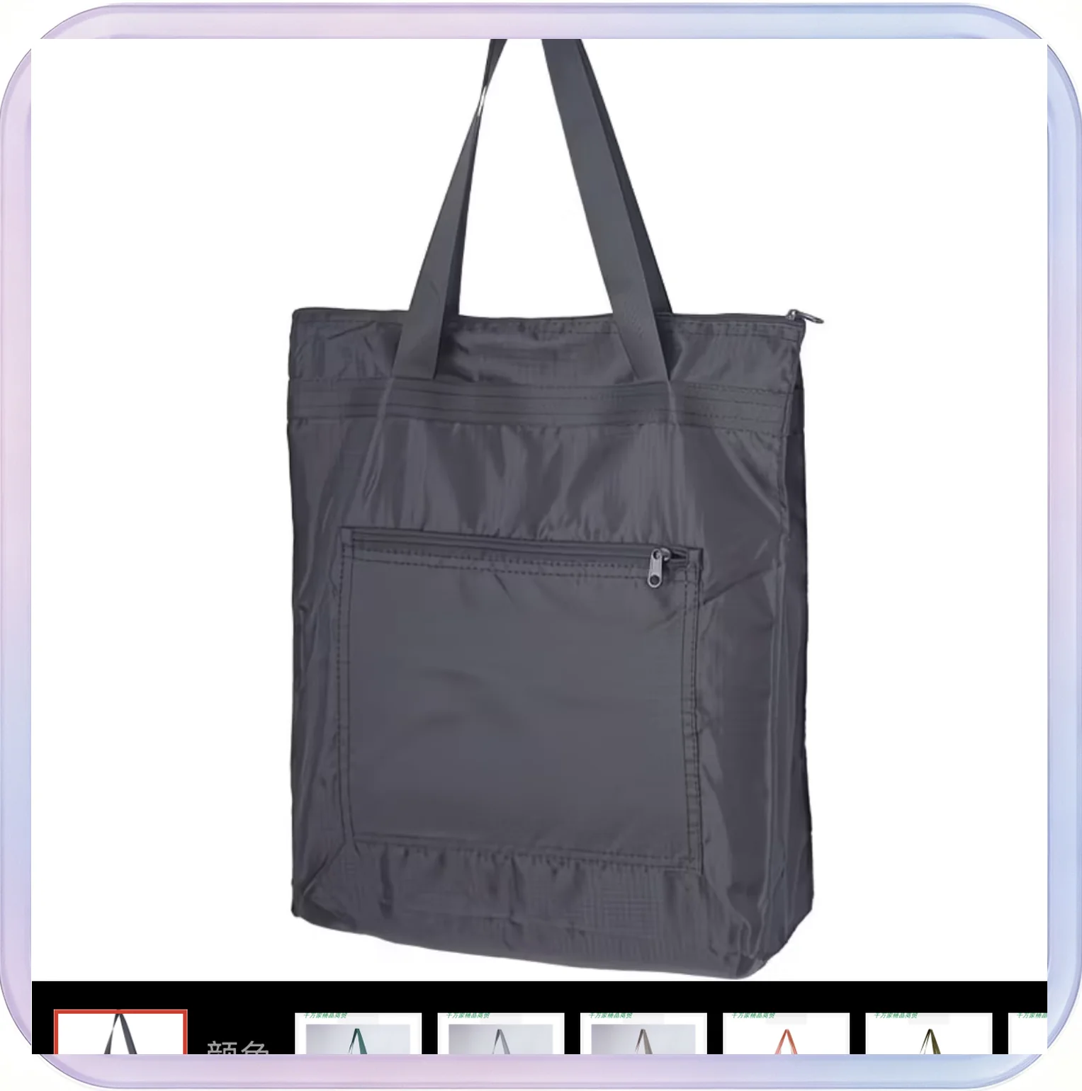 No_286_Gray large large capacity thermal bag office lunch bag outdoor picnic camping cooler bag ice bag