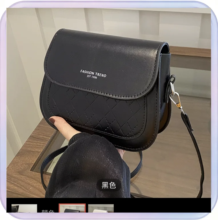 No_324_Saddle Bag for Women Crossbody (Black)