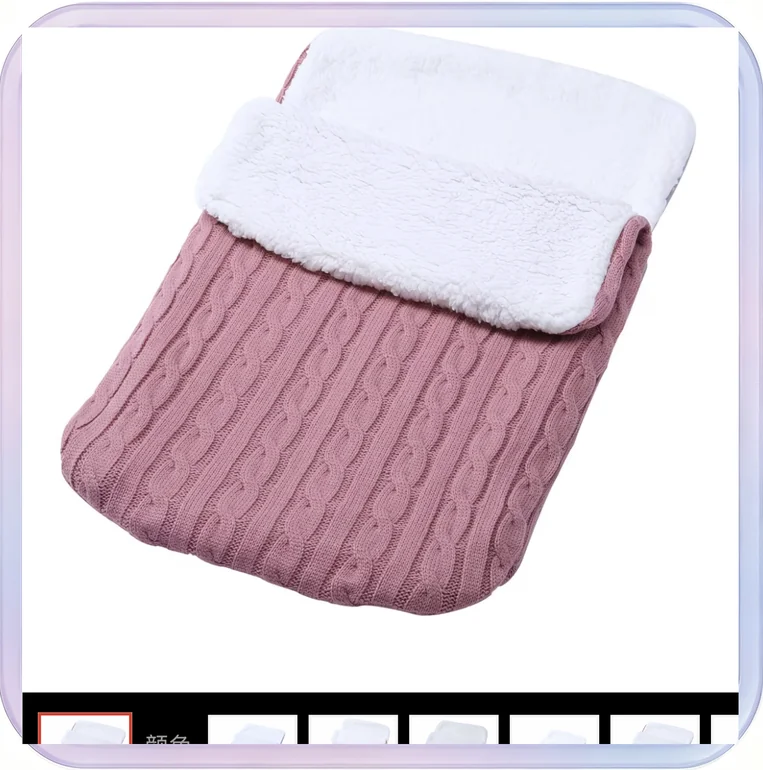No_392_Baby Fleece-Lined Sleeping Bag (Dusty Pink)
