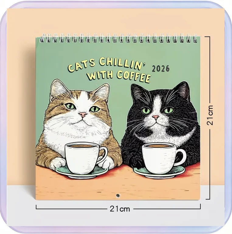No_403_2026 Green Cat Poster Calendar
