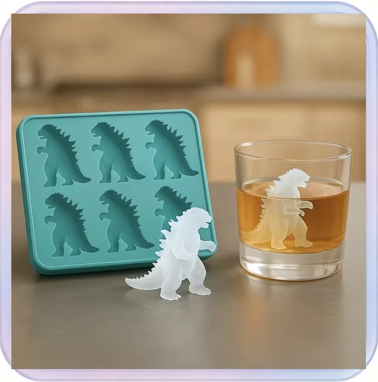 No_520_Green Dinosaur Ice Brick Mold (Godzilla Ice Mold)