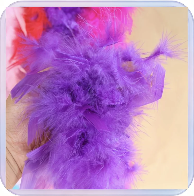 No_603_Wedding Feather Strip Packaging Material (Deep Purple)