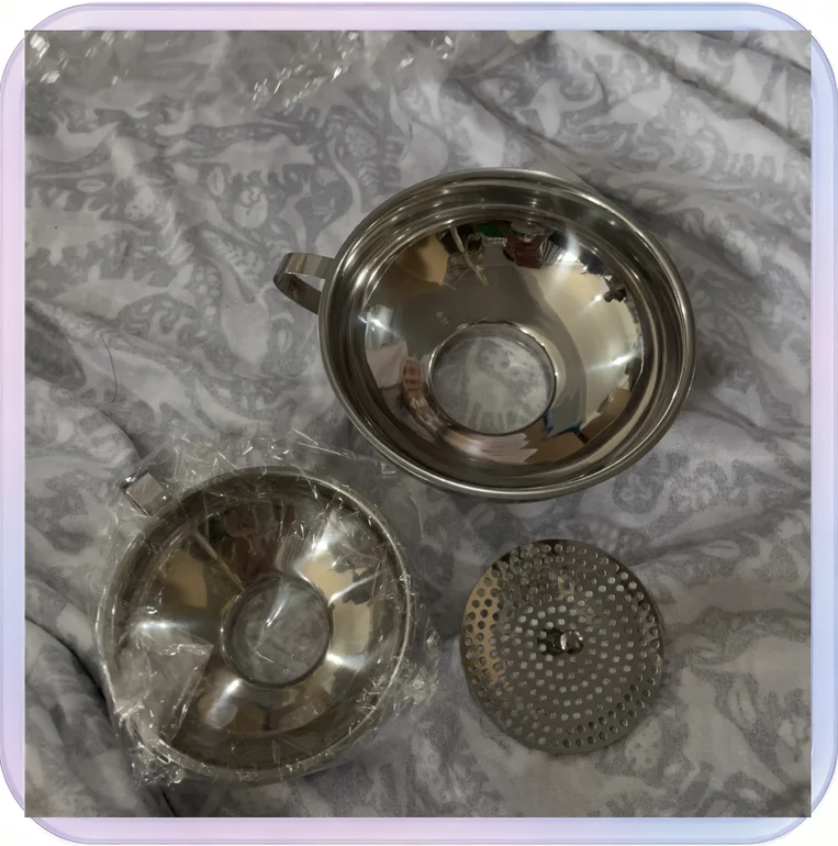 No_610_Stainless steel wide-mouth funnel three-piece set