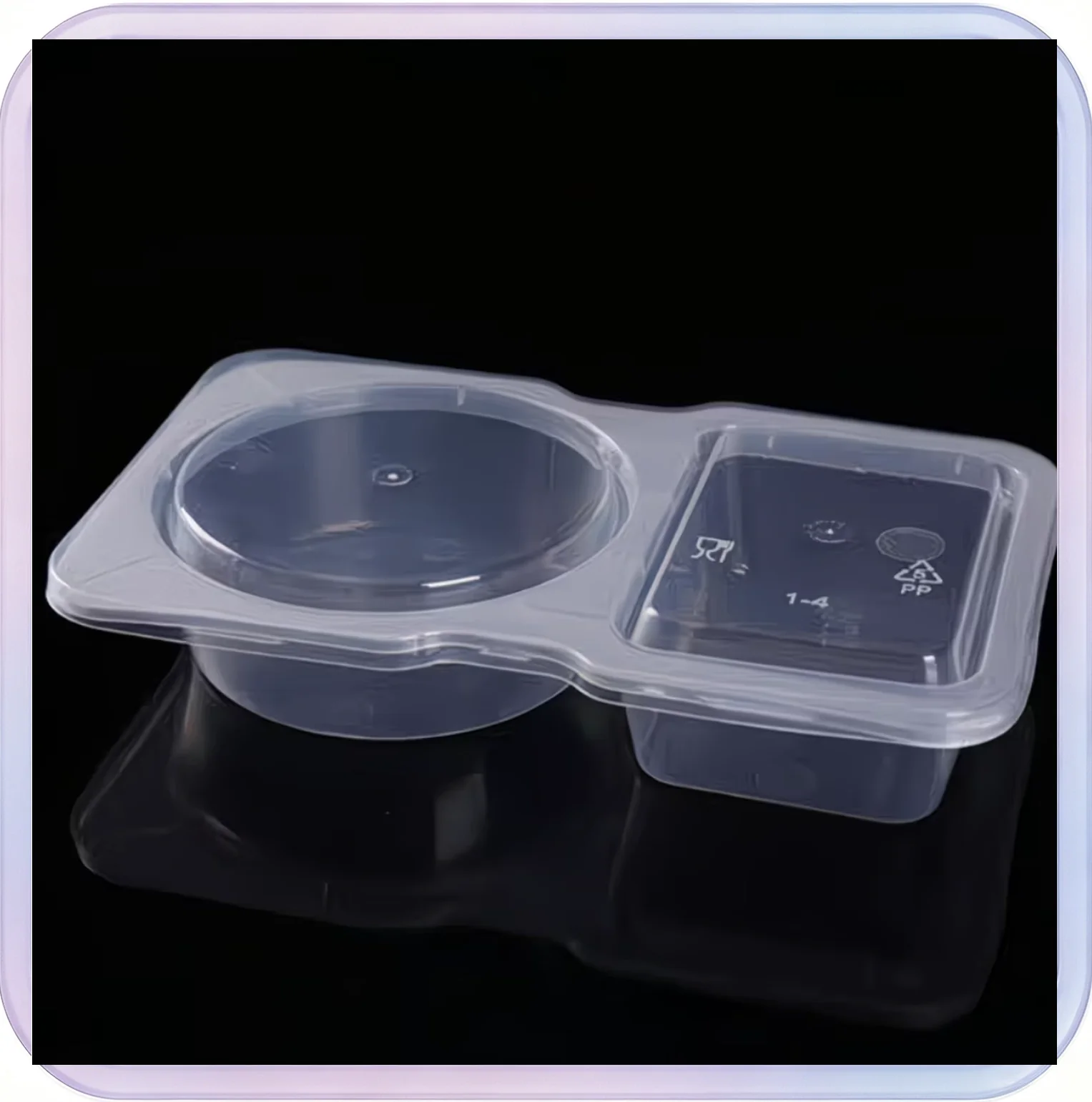No_628_130ml Two-Compartment Disposable Condiment Container (20-Pack)
