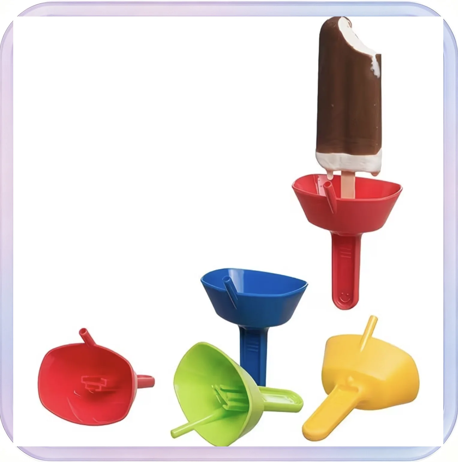 No_639_Anti-Drip Water Stick Holder Ice Pop Mold (Four Colors Mixed)