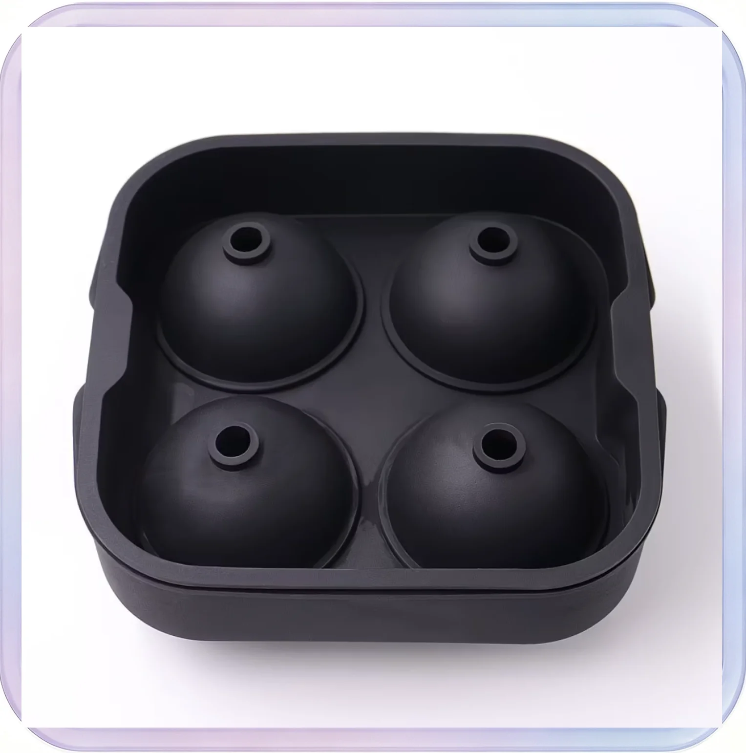 No_654_Round Ice Ball Mold Black