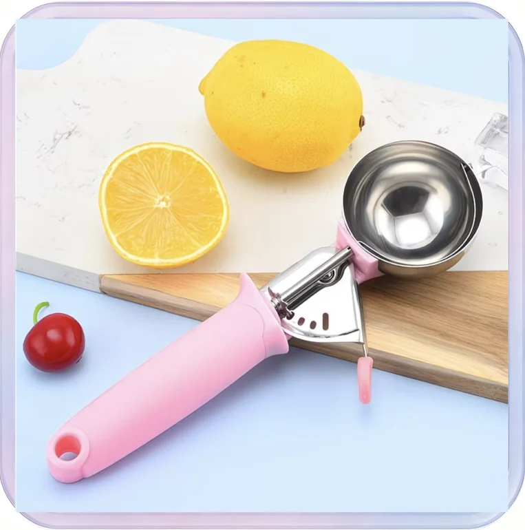 No_678_Pink Ice Cream Scoop / Stainless Steel Ice Cream Scoop