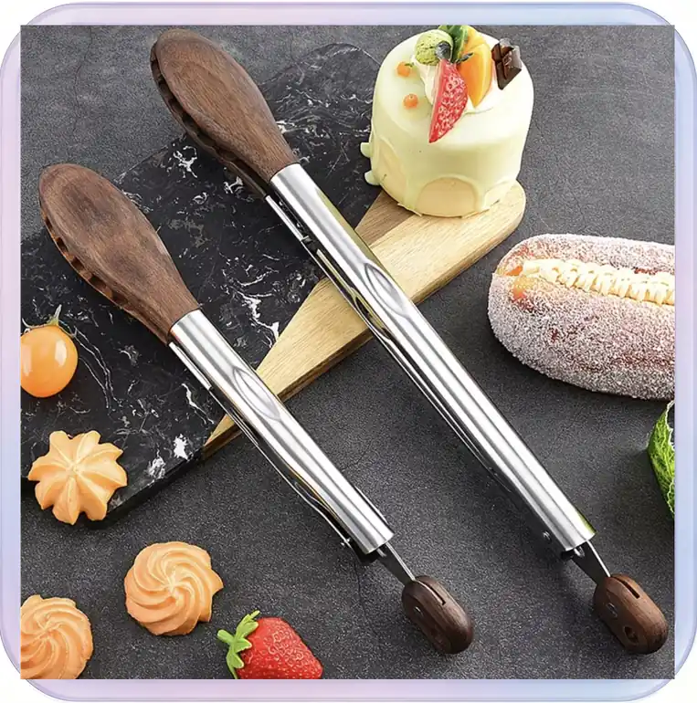No_696_Walnut 9-inch Food Tongs