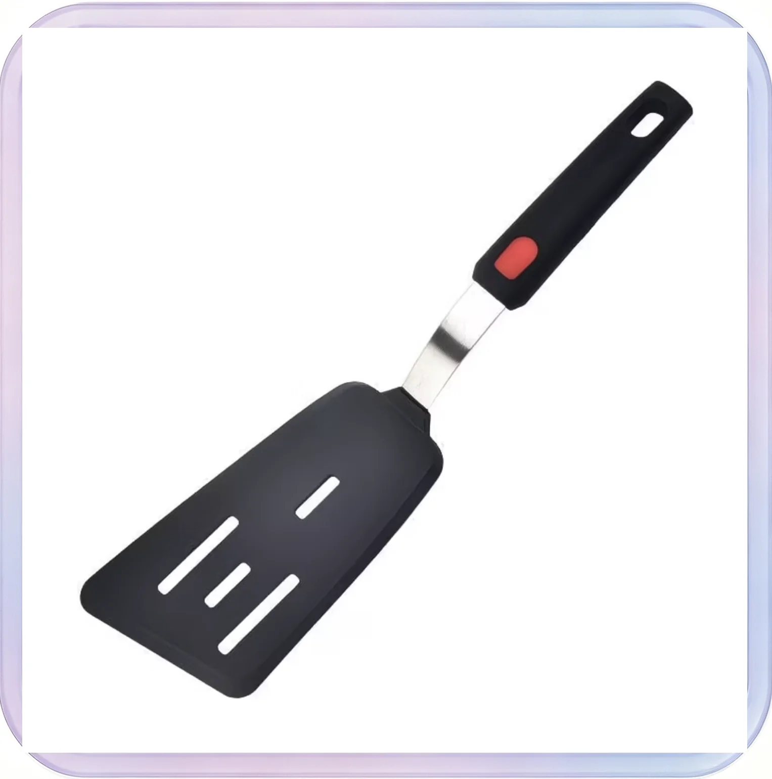 No_698_Silicone Teppanyaki Long Slotted Spatula