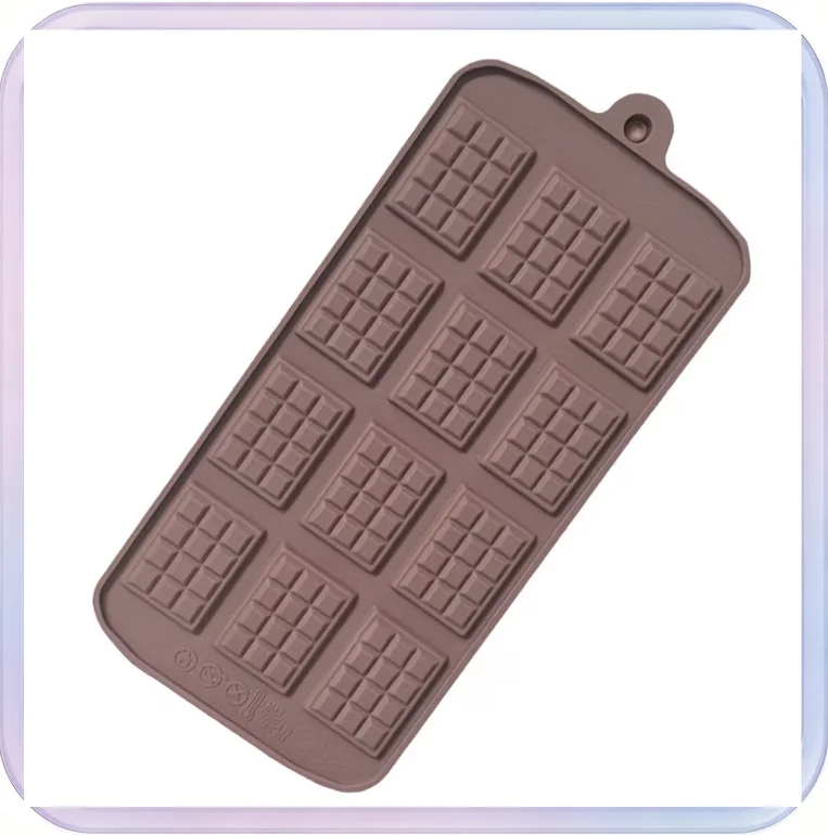 No_700_12-Cavity Waffle Chocolate Silicone Baking Mold