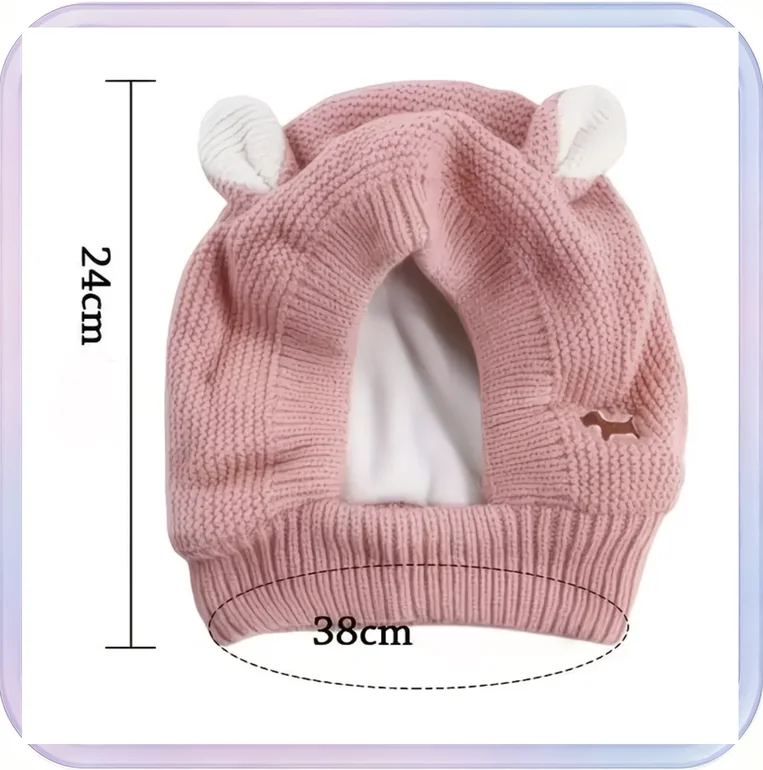 No_725_Pet Stress Relief Warm Ear Muffs (Pink)